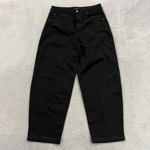 Ruti The Ultimate Barrel Leg Jeans Black Denim Pants Womens Size 1 S 28x26 High